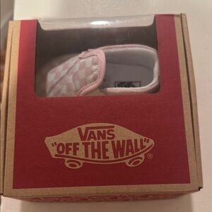 Vans Baby Shoes in Pink and White Checkered